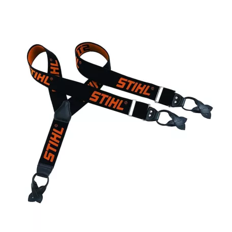 STIHL Nadrágtartó gombolható fekete és narancssárga 110cm