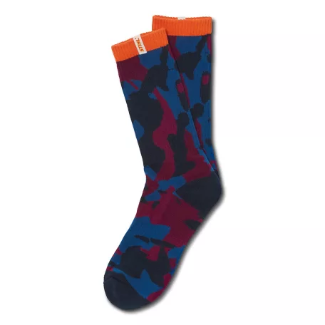 STIHL CAMOUFLAGE terepmintás mintás, kék-piros színű funkcionális zokni 43-46