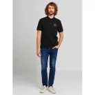 STIHL LOGO CIRCLE fekete színű uniszex galléros póló L