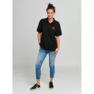 STIHL LOGO CIRCLE fekete színű uniszex galléros póló L